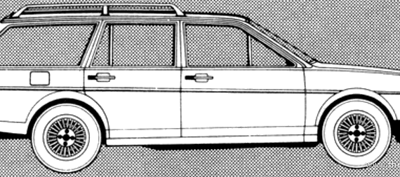 Volkswagen Passat Mk.II GL5S Estate (1981) - Фольцваген - чертежи, габариты, рисунки автомобиля