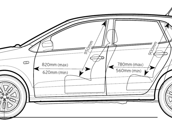 Volkswagen Polo (2013) - Volzwagen - drawings, dimensions, pictures of the car