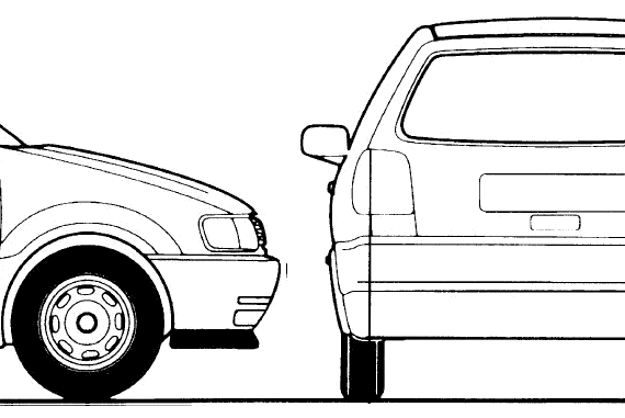 Volkswagen Polo 5-Door (1995) - Folzwagen - drawings, dimensions, pictures of the car