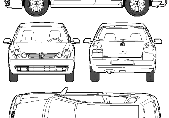 Volkswagen Polo 5-Door (2005) - Folzwagen - drawings, dimensions, pictures of the car