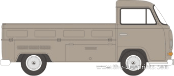 Volkswagen T2 Pick-up - Folzwagen - drawings, dimensions, pictures of the car