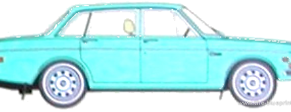 Volvo 144 (1967) - Вольво - чертежи, габариты, рисунки автомобиля