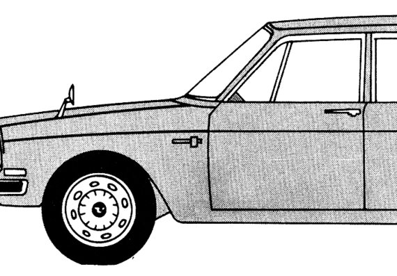 Volvo 145 (1968) - Вольво - чертежи, габариты, рисунки автомобиля