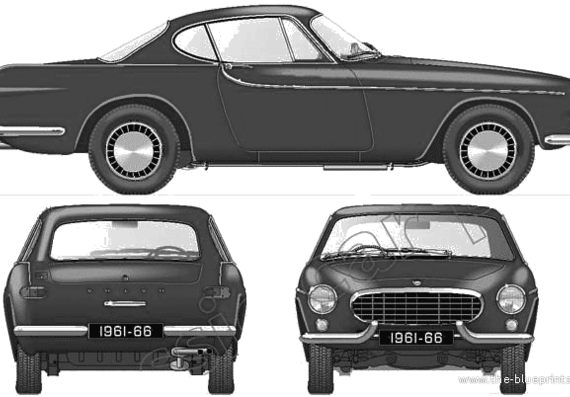 Volvo P1800 (1961) - Вольво - чертежи, габариты, рисунки автомобиля
