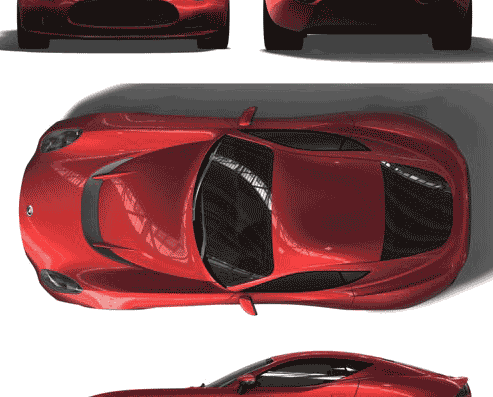 Zagato Perana Z-One (2009) - Разные автомобили - чертежи, габариты, рисунки автомобиля