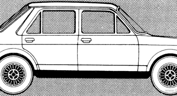 Zastava Yugo 1300 ZLE-E (1981) - Разные автомобили - чертежи, габариты, рисунки автомобиля