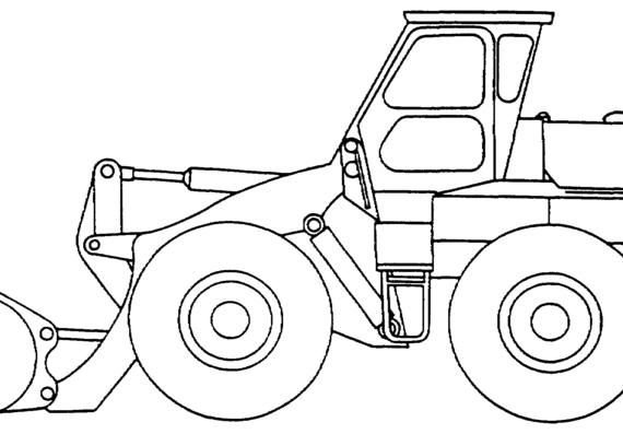 AlliMichigan 285 Excavator - чертежи, габариты, рисунки автомобиля