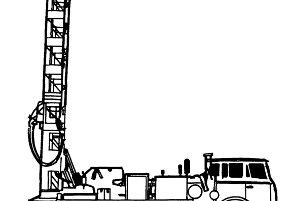 Astra-BM-20-MP-1 Mobile Drilling Equipment - чертежи, габариты, рисунки автомобиля