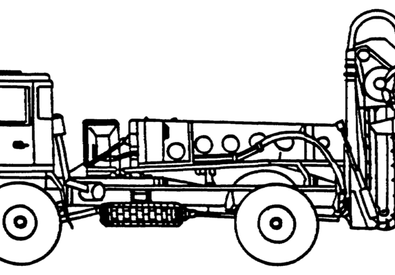 Bedford TM-4-4 + Light Mobile Digger Mk-lll - чертежи, габариты, рисунки автомобиля