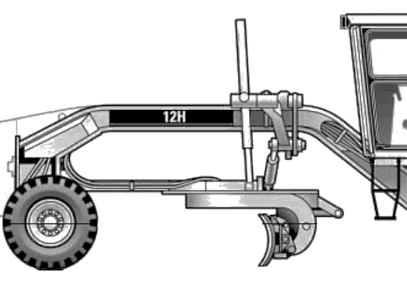 Caterpillar 12H - drawings, dimensions, pictures of the car