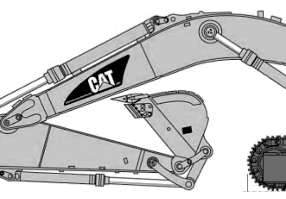 Caterpillar 345C L - drawings, dimensions, pictures of the car