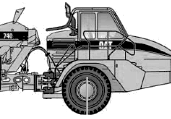 Caterpillar 740 ejector - drawings, dimensions, pictures of the car