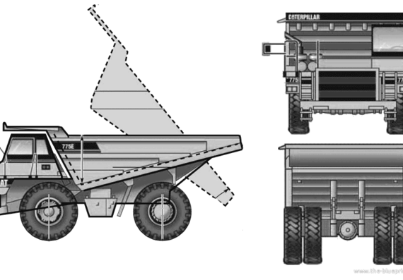 Caterpillar 775E Off Highway Truck - drawings, dimensions, pictures of the car
