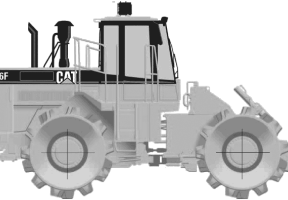 Caterpillar 816F Landfill Compactor - drawings, dimensions, pictures of the car