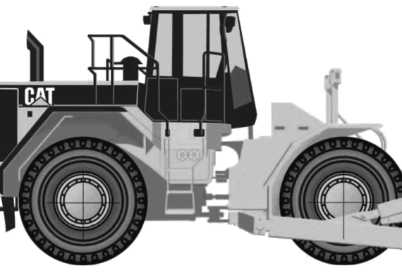 Caterpillar 824H Wheel Dozer - drawings, dimensions, pictures of the car