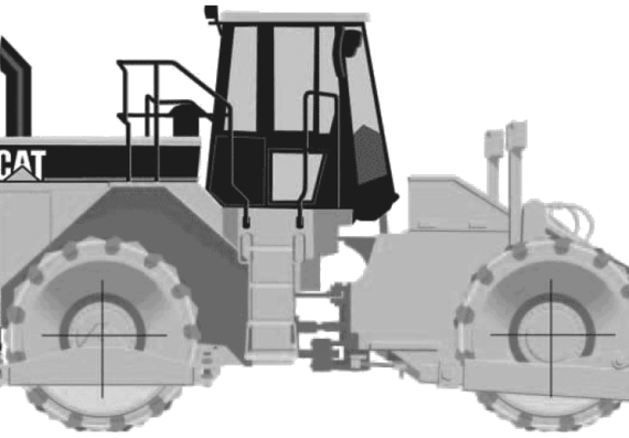 Caterpillar 825H Soil Compactor - drawings, dimensions, pictures of the car