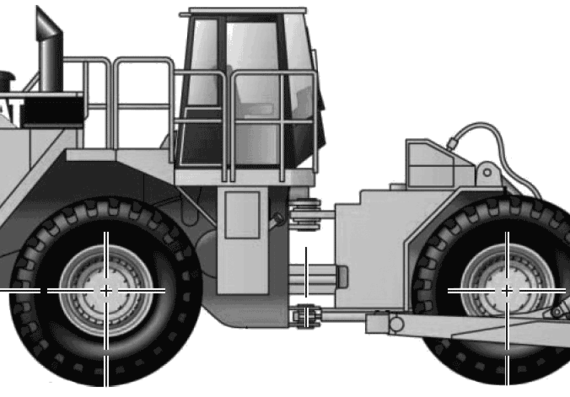 Caterpillar 834H Wheel Dozer - drawings, dimensions, pictures of the car
