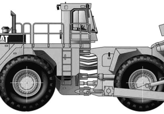 Caterpillar 854G Wheel Dozer - drawings, dimensions, pictures of the car