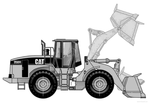 Caterpillar 950G - drawings, dimensions, pictures of the car