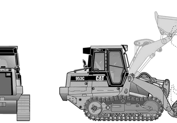 Caterpillar 953C - drawings, dimensions, pictures of the car