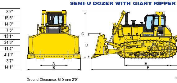 Caterpillar D375A-6 - drawings, dimensions, pictures of the car