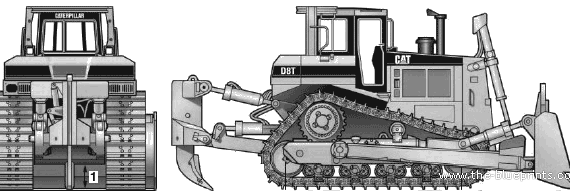 Caterpillar D8T - drawings, dimensions, pictures of the car