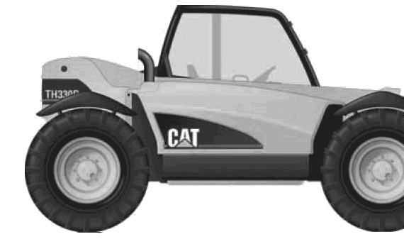 Caterpillar TH330B Telehandler - чертежи, габариты, рисунки автомобиля