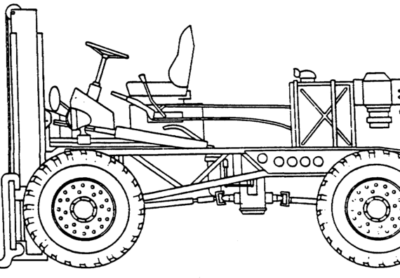 Eager Beaver Heavy Duty Forklift - чертежи, габариты, рисунки автомобиля