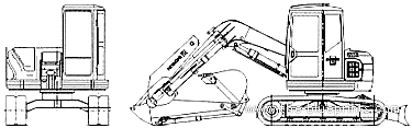 Fiat-Hitachi EX75 - drawings, dimensions, pictures of the car