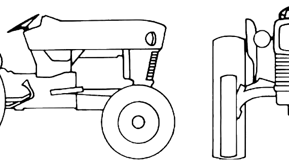 Ford 3400 Stage-1 Tractor - чертежи, габариты, рисунки автомобиля