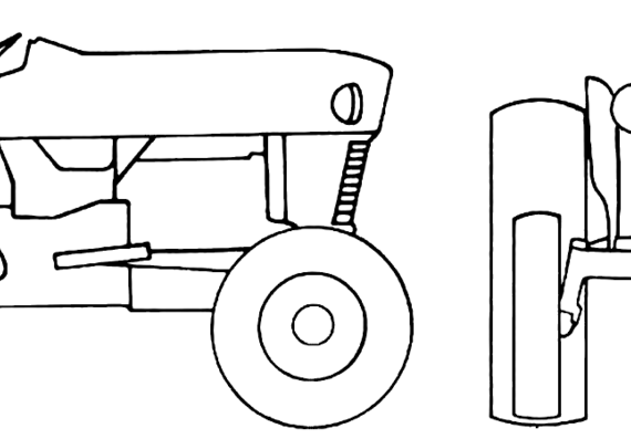 Ford 4110 LCG Tractor - чертежи, габариты, рисунки автомобиля