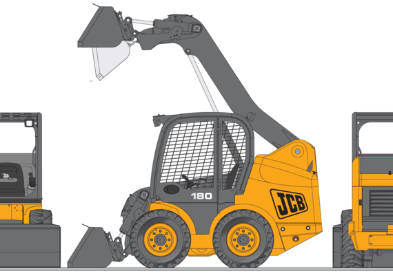 JCB 180 - drawings, dimensions, figures of the car