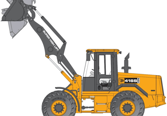 JCB 416S AGR - drawings, dimensions, figures of the car