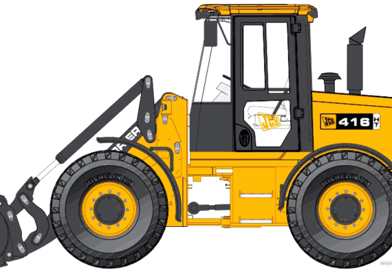 JCB 416 HT - drawings, dimensions, figures of the car
