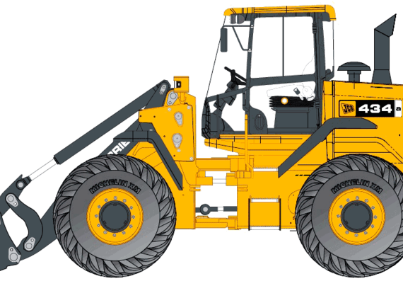 JCB 434 a - drawings, dimensions, figures of the car