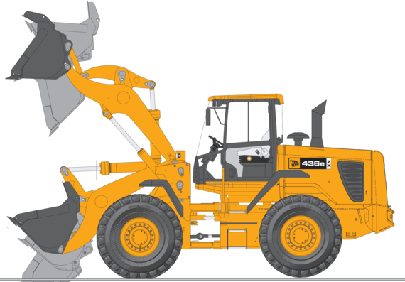 JCB 436e ZW - drawings, dimensions, figures of the car