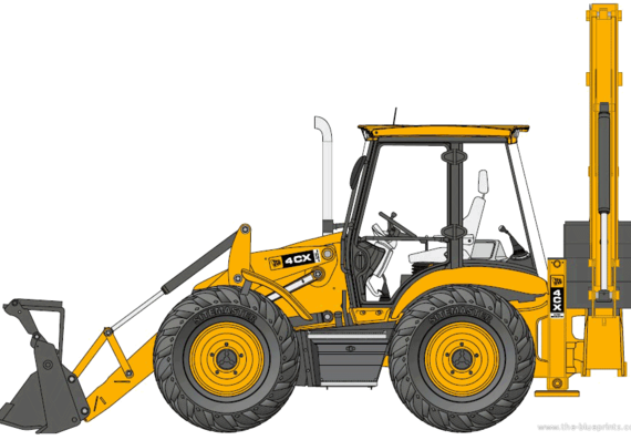 JCB 4CN - drawings, dimensions, figures of the car