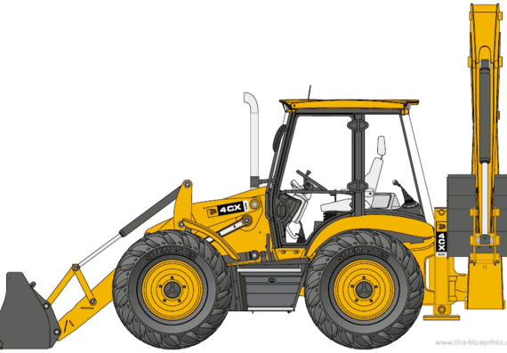 JCB 4CX - drawings, dimensions, figures of the car