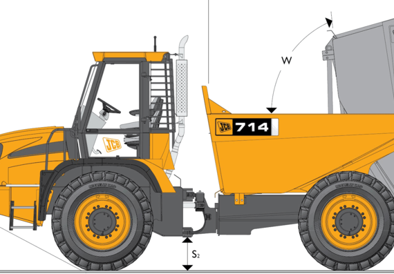 JCB 714 - drawings, dimensions, figures of the car