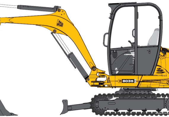 JCB 8035 - drawings, dimensions, figures of the car
