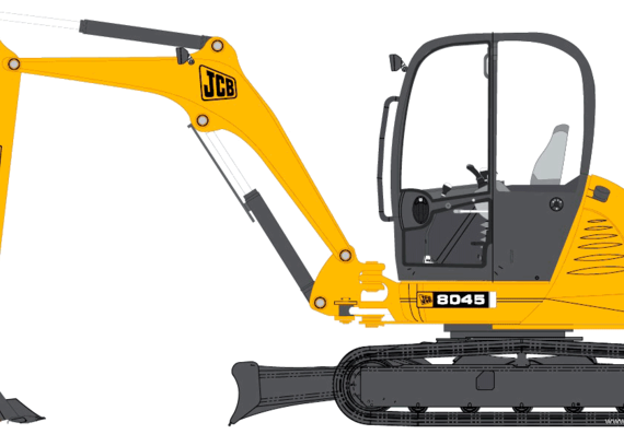 JCB 8045 - drawings, dimensions, figures of the car