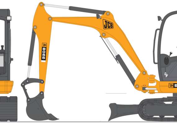 JCB 8055 - drawings, dimensions, figures of the car