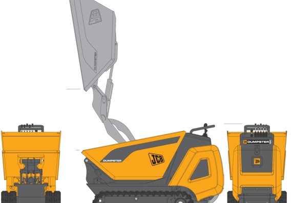 JCB Dumpster - drawings, dimensions, pictures of the car