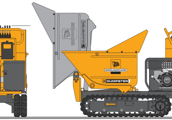 JCB Dumpster Groundcare - drawings, dimensions, pictures of the car
