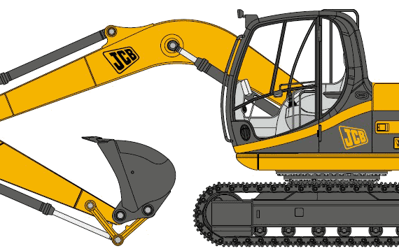 JCB JS115 - drawings, dimensions, figures of the car