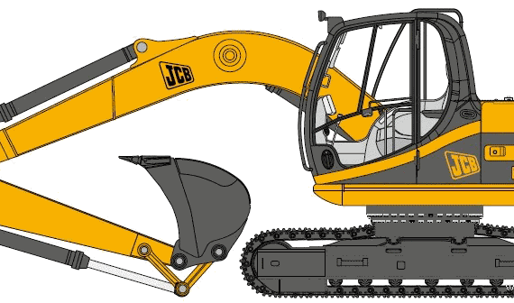 JCB JS130LC - drawings, dimensions, figures of the car