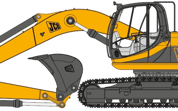 JCB JS220 - drawings, dimensions, figures of the car