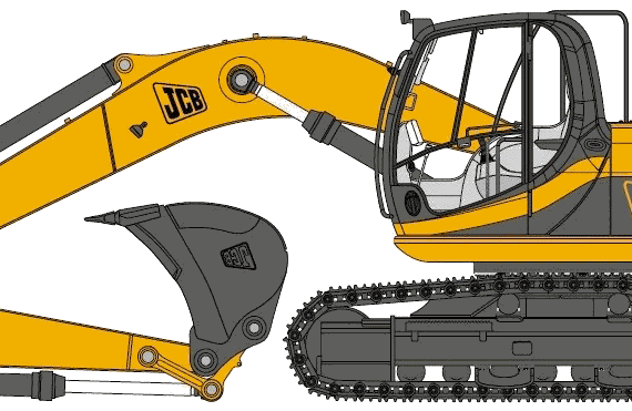 JCB JS235HD - drawings, dimensions, figures of the car