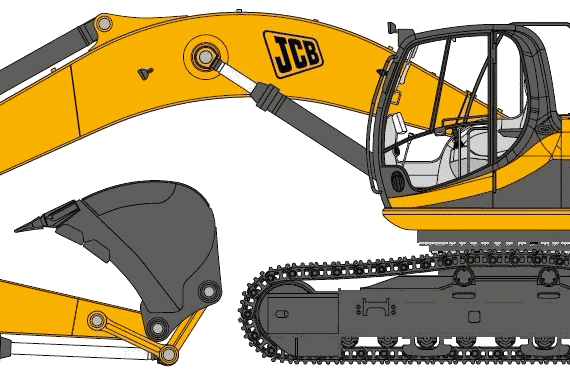 JCB JS240 - drawings, dimensions, figures of the car