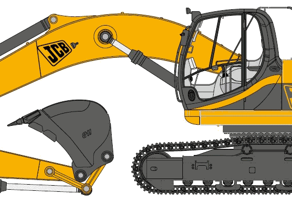 JCB JS330 - drawings, dimensions, figures of the car